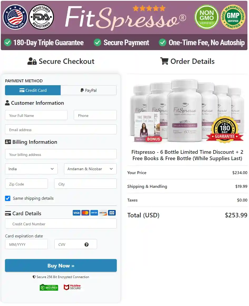 fitspresso buy page